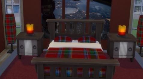 模拟人生4MOD Tartan Double 双人床