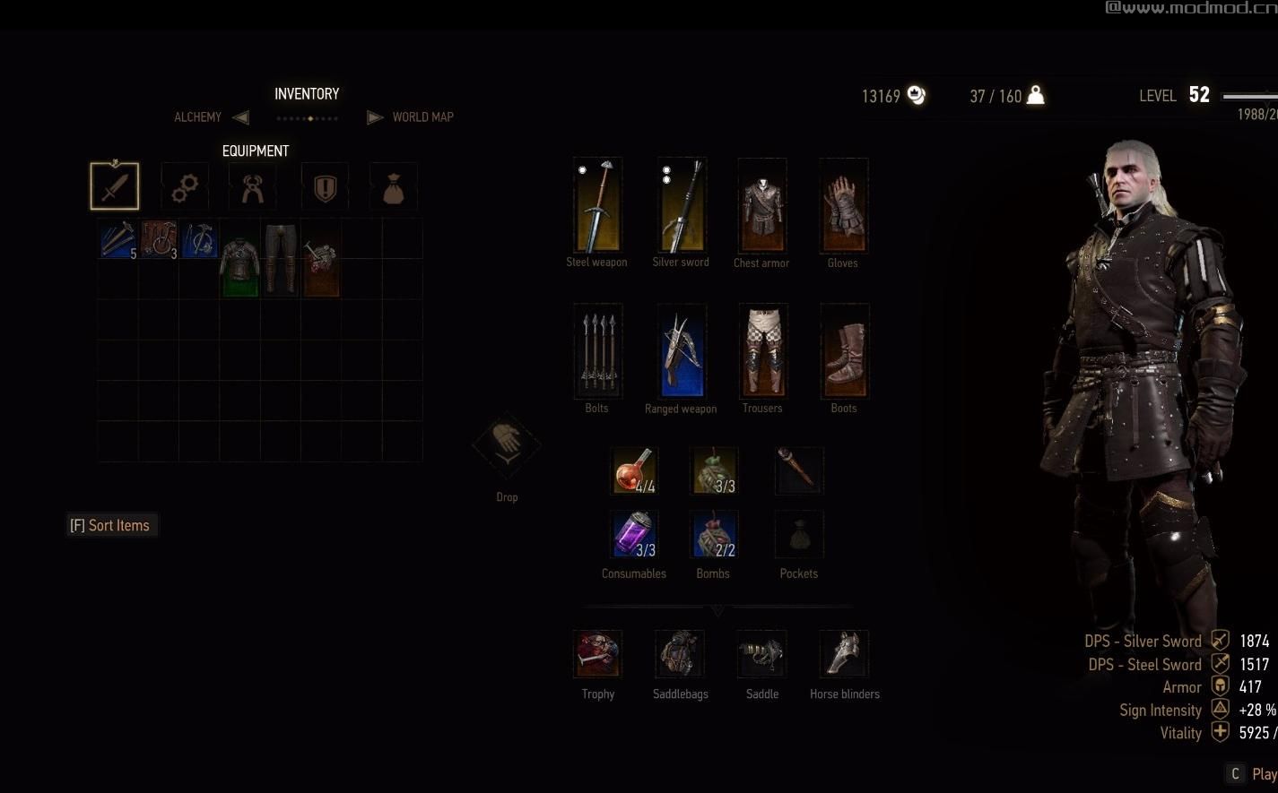 巫师3：狂猎MOD 53级开始游戏