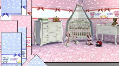 模拟人生4MOD MB-Higgledy-Piggledy_HappyFeet-SET 墙纸和地毯