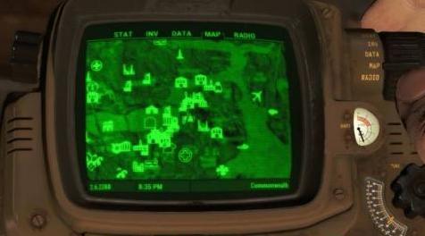 辐射4MOD 【N网】更真实的地图,让地图显示山脉、丘陵、城镇等。