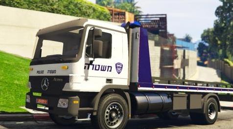 侠盗猎车手5「GTA5」Mod: Mercedes Benz israeli Police Tow Truck [BlueELS}