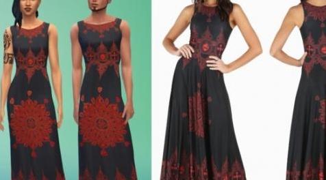 模拟人生4MOD Invocation Maxi Dress 连衣裙