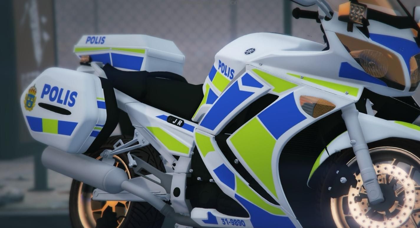 侠盗猎车手5「GTA5」Mod: 2009 Yamaha FJR1300 - Police [Swedish Livery]