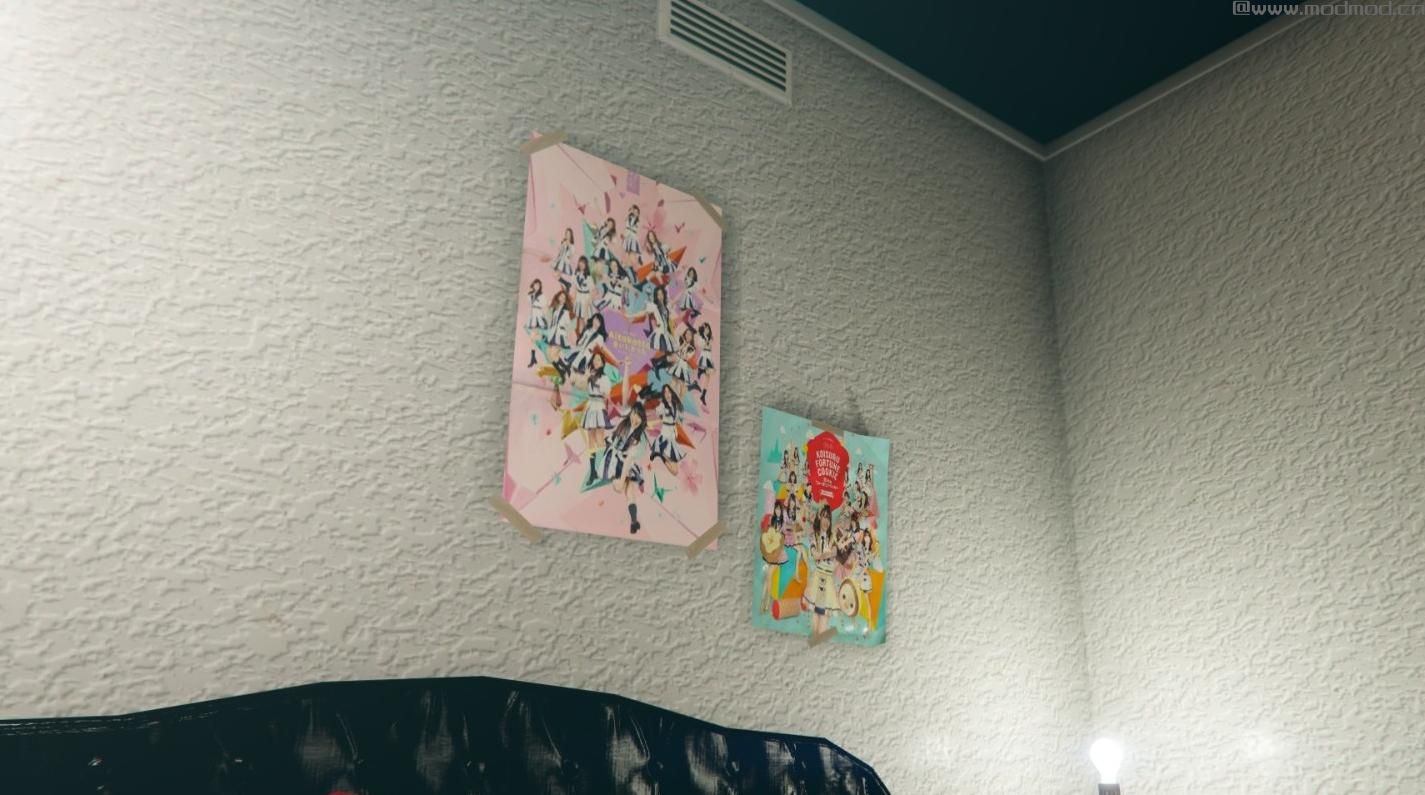 BNK48 Flag and Poster in Trevor’s house