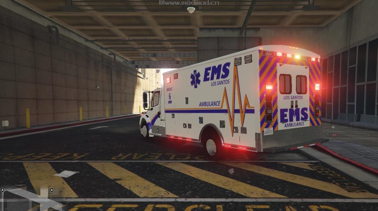 侠盗猎车手5「GTA5」Mod: Los Santos EMS Freightliner Ambulance