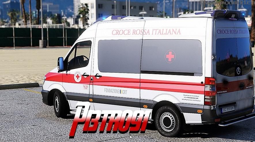 侠盗猎车手5「GTA5」Mod: Mercedes-Benz Sprinter - Croce Rossa Italiana