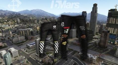 侠盗猎车手5「GTA5」Mod: OFF-WHITE skinny jeans