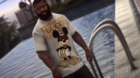 侠盗猎车手5「GTA5」Mod: Gucci T-Shirt / Franklin