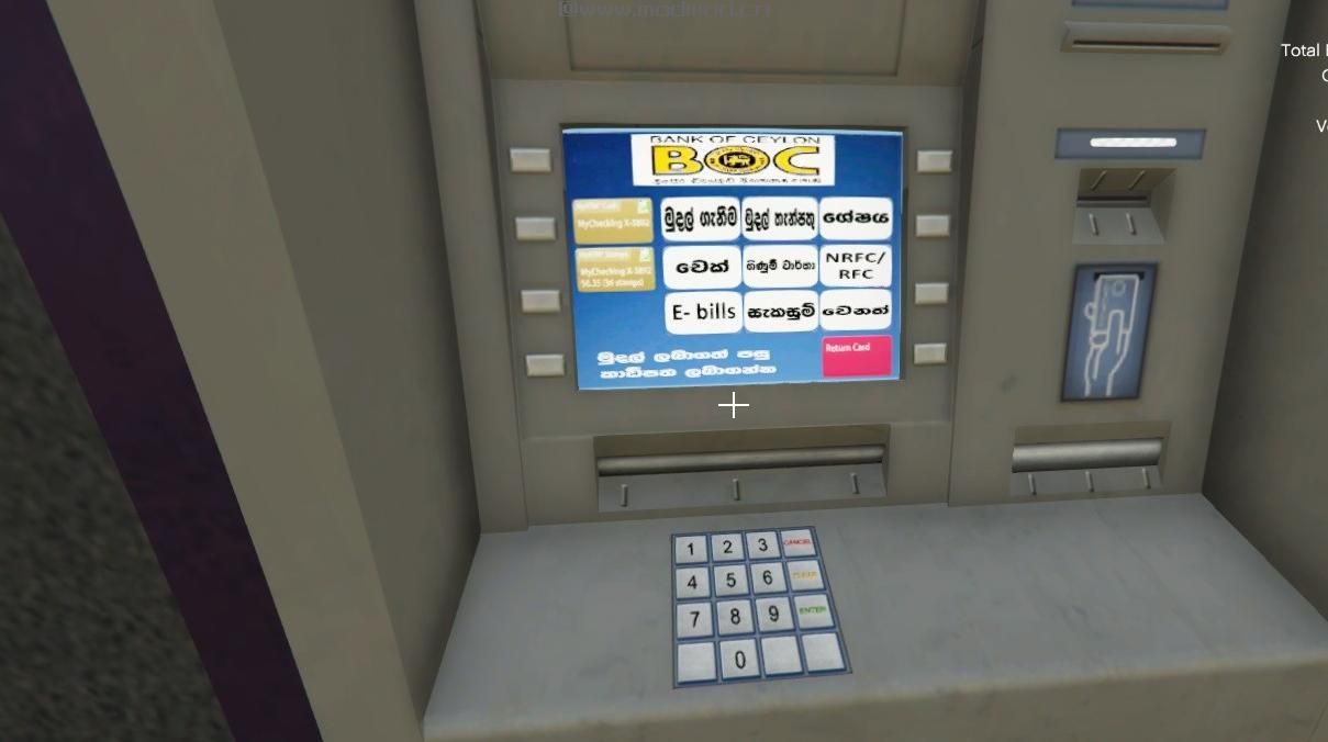 侠盗猎车手5「GTA5」Mod: Sri Lankan ATMs - ලංකා බැංකුවේ ATM යන්ත්&zwj;ර