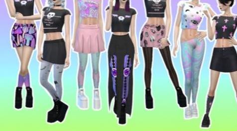 模拟人生4MOD Pastel Goth Set 套装