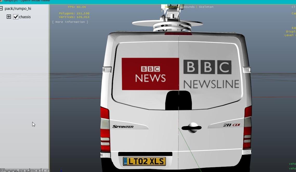 侠盗猎车手5「GTA5」Mod: BBC News Van