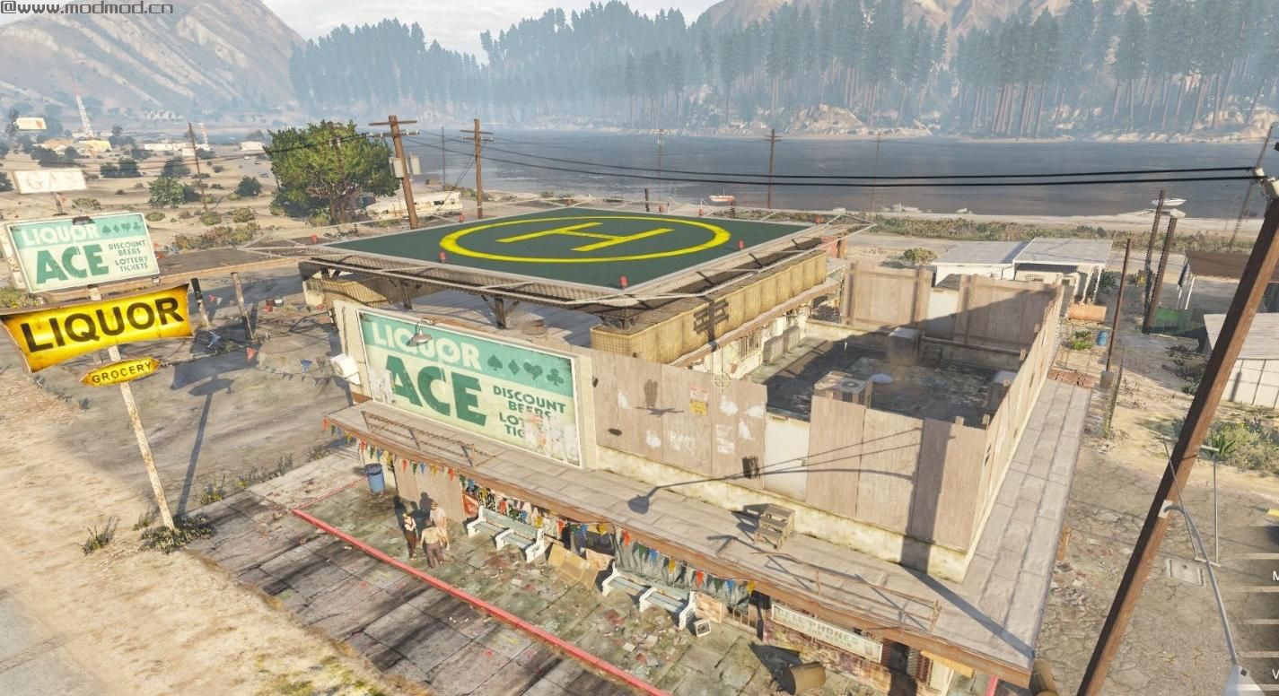 侠盗猎车手5「GTA5」Mod: Survival Base at ace liqour