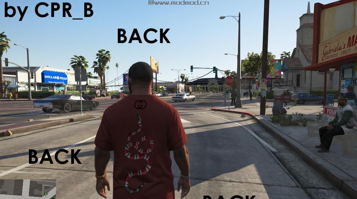 侠盗猎车手5「GTA5」Mod: Gucci Shirt for Franklin (player_one)