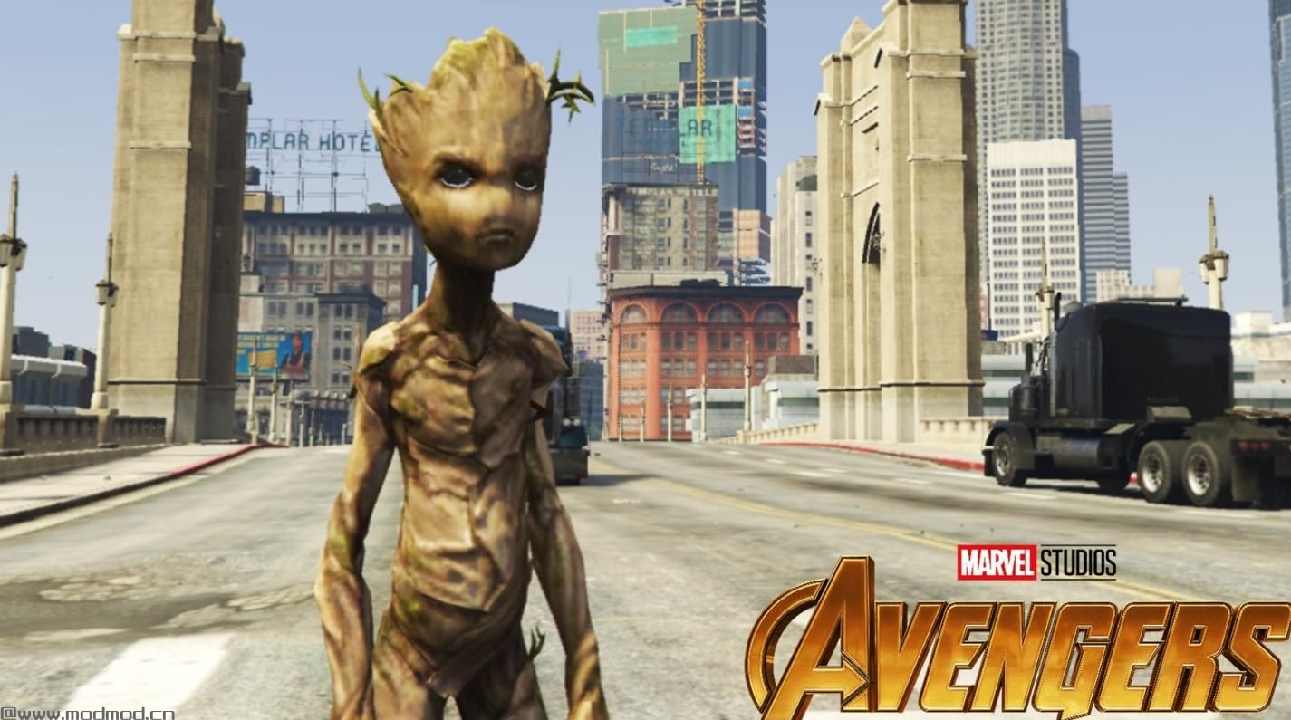 侠盗猎车手5「GTA5」Mod: Teen Groot (Avengers Infinity War)