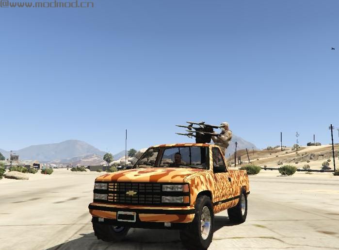 侠盗猎车手5「GTA5」Mod: Chevrolet Silverado 1990 With Anti Aircraft Missile