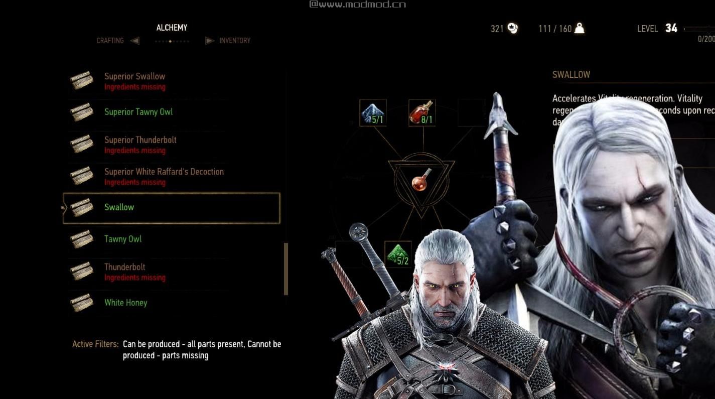 巫师3：狂猎MOD 炼金术重做