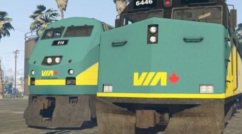 侠盗猎车手5「GTA5」Mod: Via Rail Livery for Walter&rsquo;s Overhauled Trains