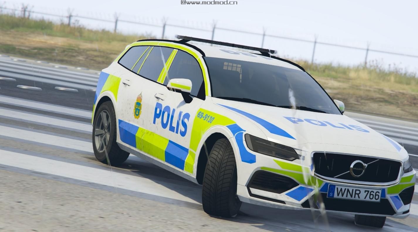 侠盗猎车手5「GTA5」Mod: 2019 Volvo V60 [Swedish Livery]
