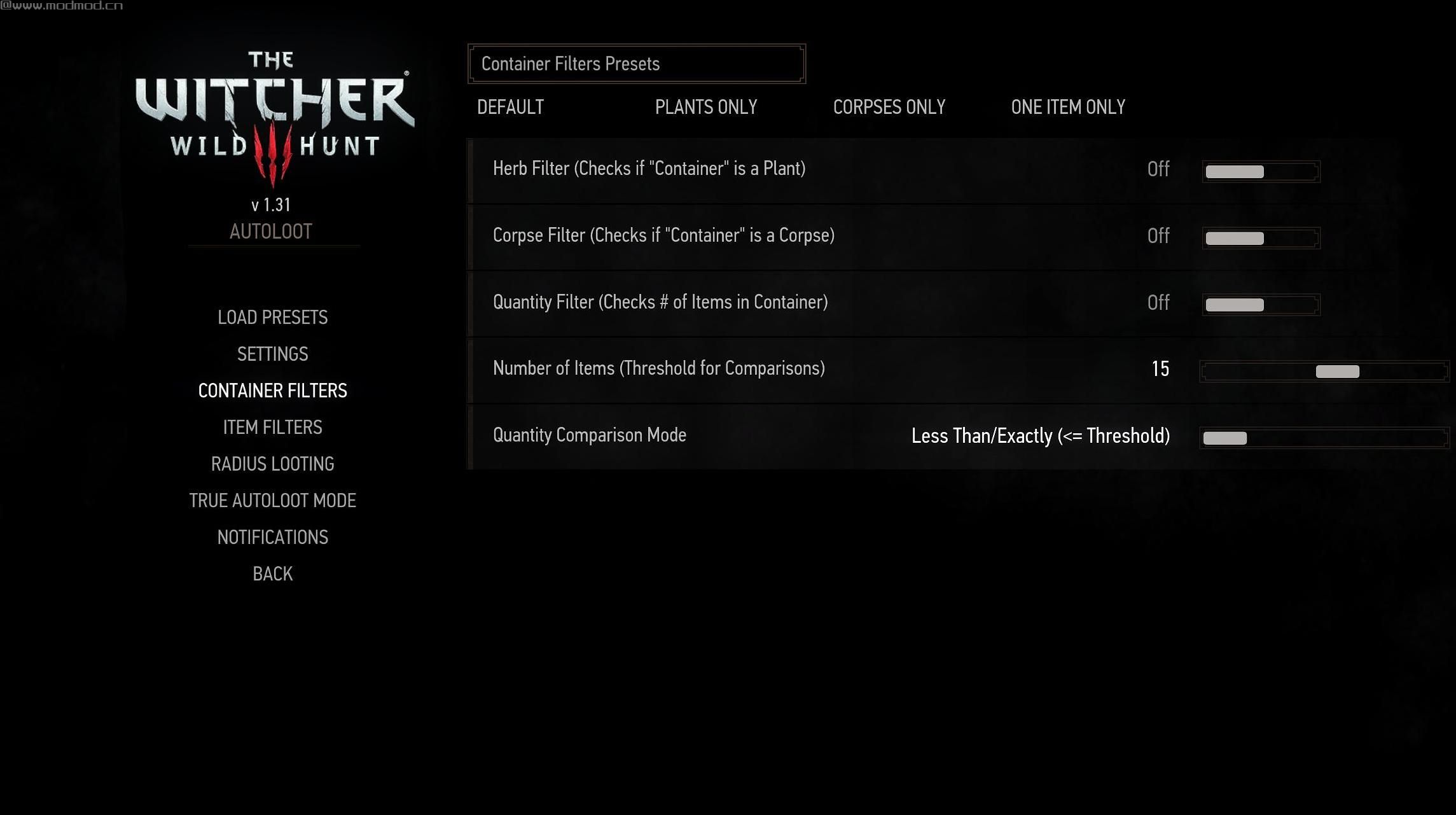 巫师3：狂猎MOD AutoLoot可配置一体化(1.30 - -1.31)
