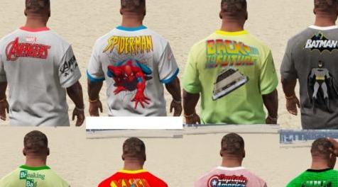 侠盗猎车手5「GTA5」Mod: Superheroes T-shirts & more.