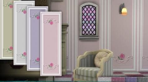 模拟人生4MOD Roses Accent Paneling  墙纸