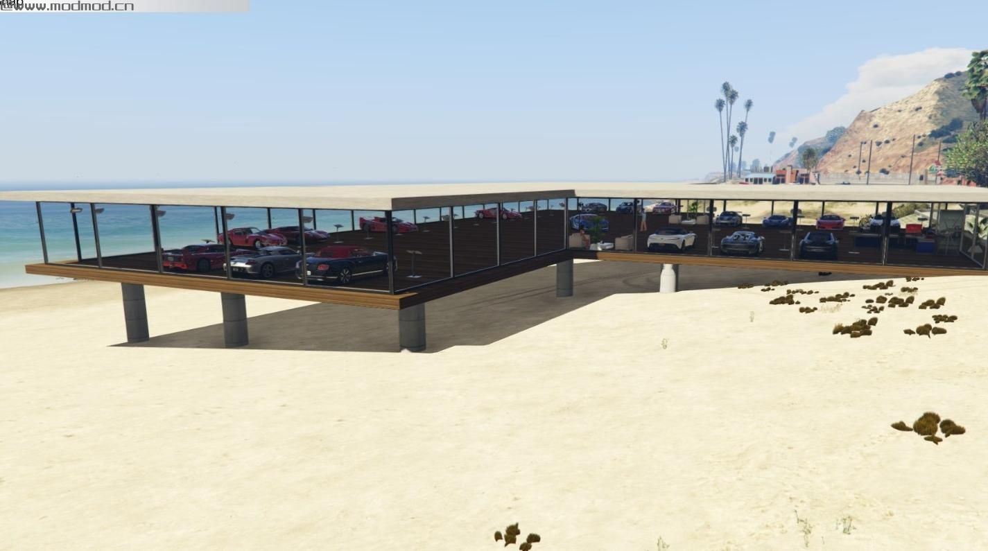 侠盗猎车手5「GTA5」Mod: BEACH CAR SHOWROOM