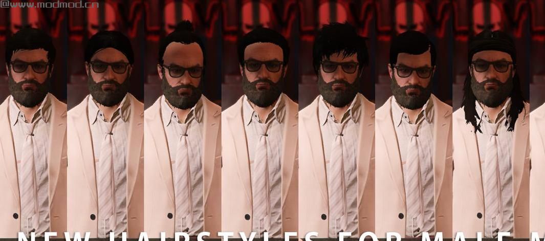 侠盗猎车手5「GTA5」Mod: New hairstyles for Male MP [UPDATED NEW HAIRS]