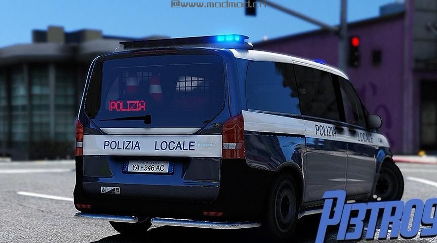 侠盗猎车手5「GTA5」Mod: Mercedes-Benz Vito - Polizia Locale [4k]