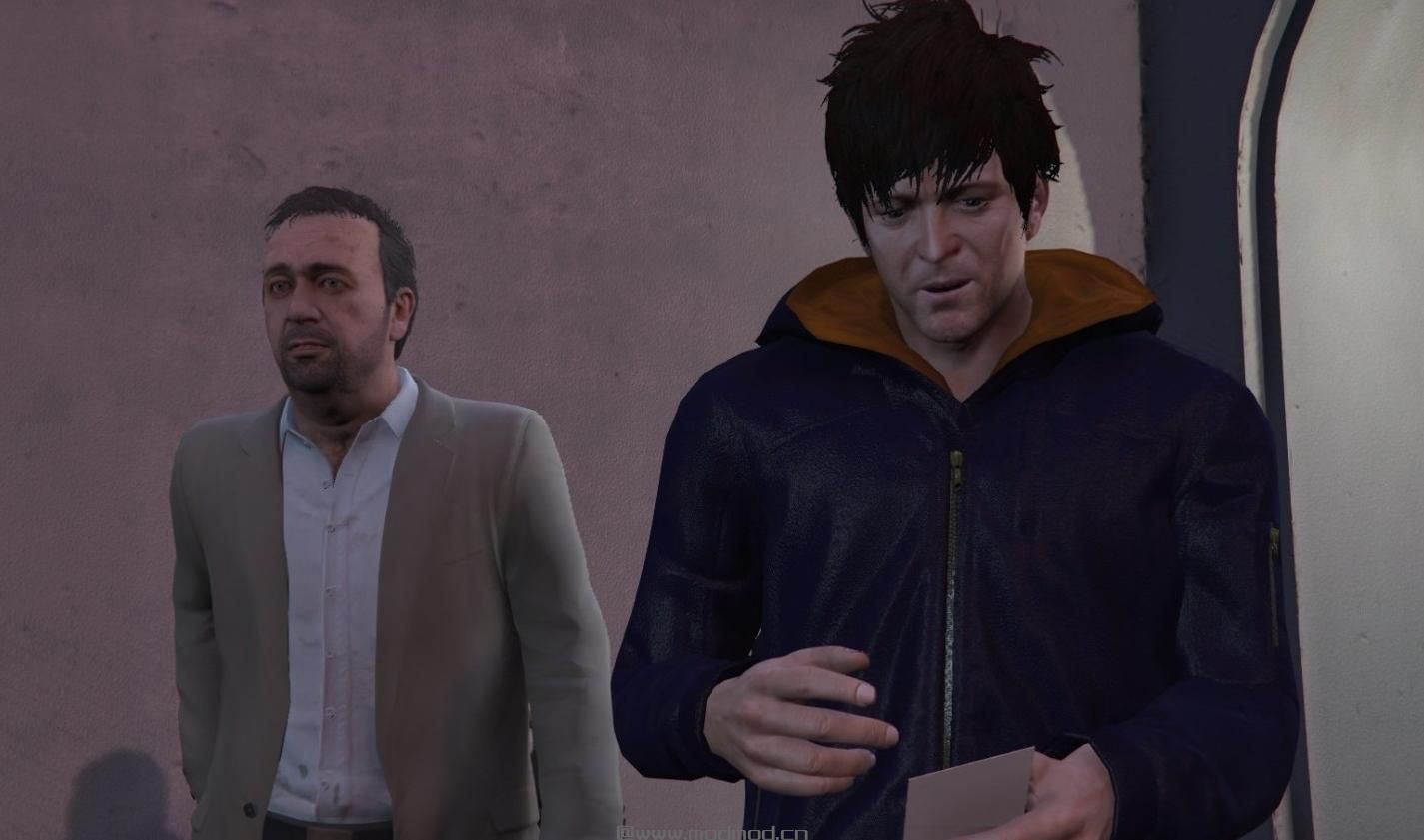 侠盗猎车手5「GTA5」Mod: Leather Hoodie For Michael