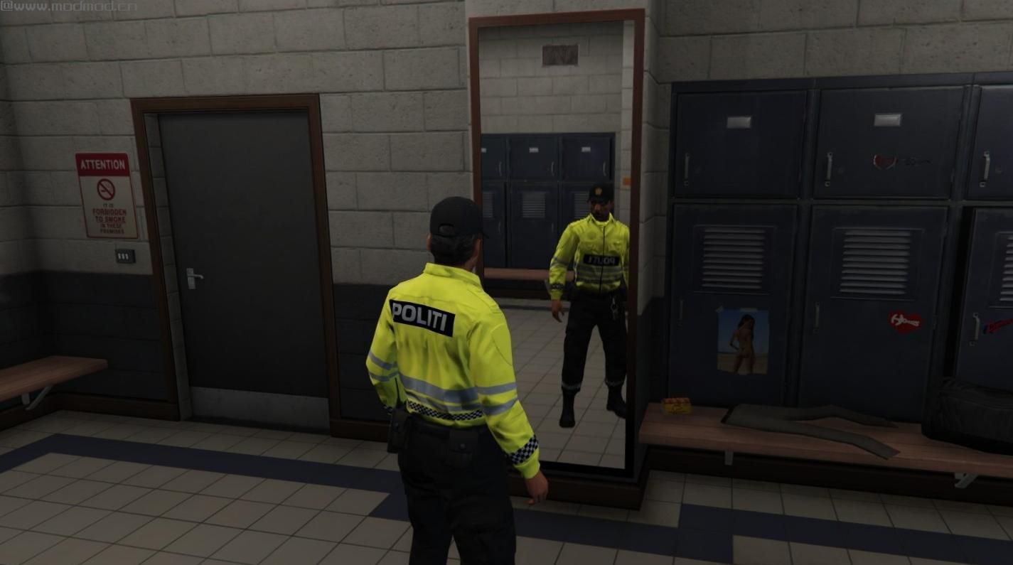 侠盗猎车手5「GTA5」Mod: Norwegian Police reflex uniform/Norsk politi refleks uniform