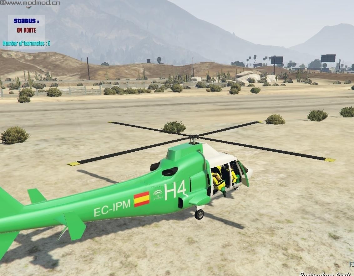 侠盗猎车手5「GTA5」Mod: Helic&oacute;ptero INFOCA / INFOCA Helicopter