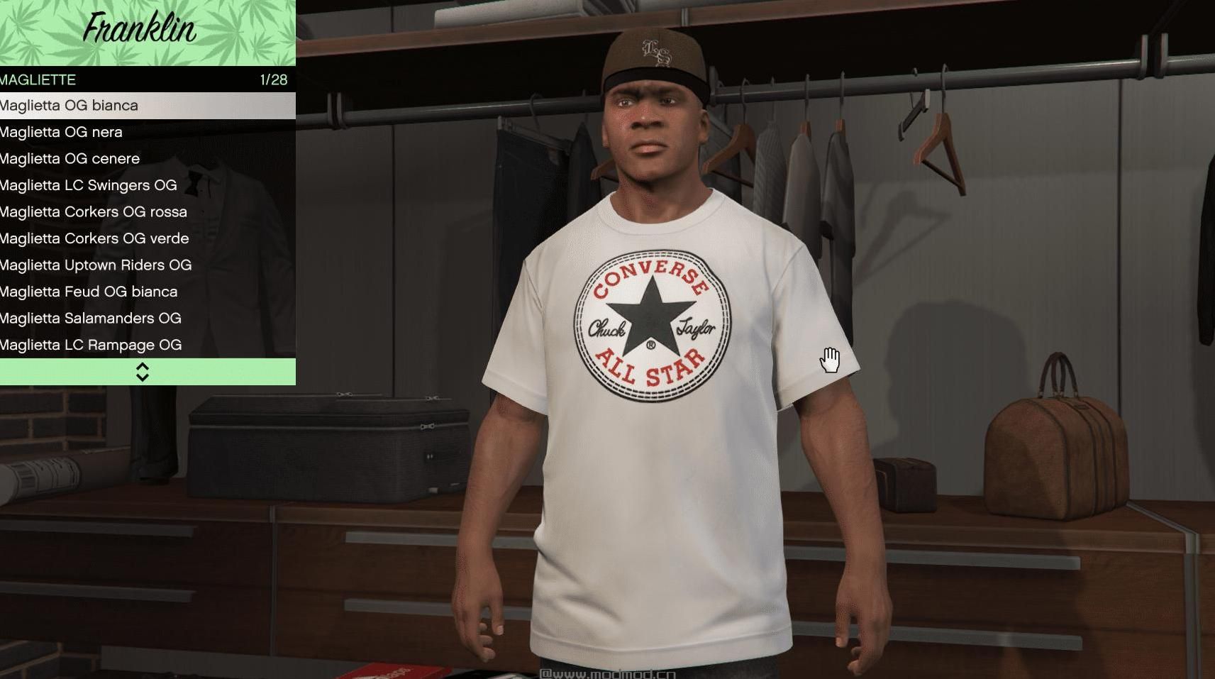 侠盗猎车手5「GTA5」Mod: Converse T-Shirt