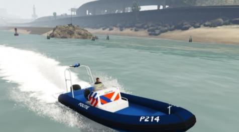 侠盗猎车手5「GTA5」Mod: Politieboot Nederland/ Dutch Police boat [ELS] [Template]