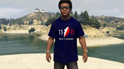 侠盗猎车手5「GTA5」Mod: Polska Koszulka Ruch 11 Listopada Dla Franklina波兰波兰Polski