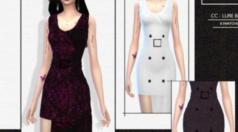 模拟人生4MOD CC. Lure Black 连衣裙