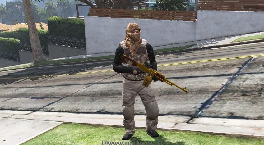 侠盗猎车手5「GTA5」Mod: T Terrorist [Add-on Ped]