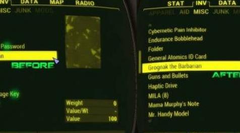 辐射4MOD 钥匙类不再显示了