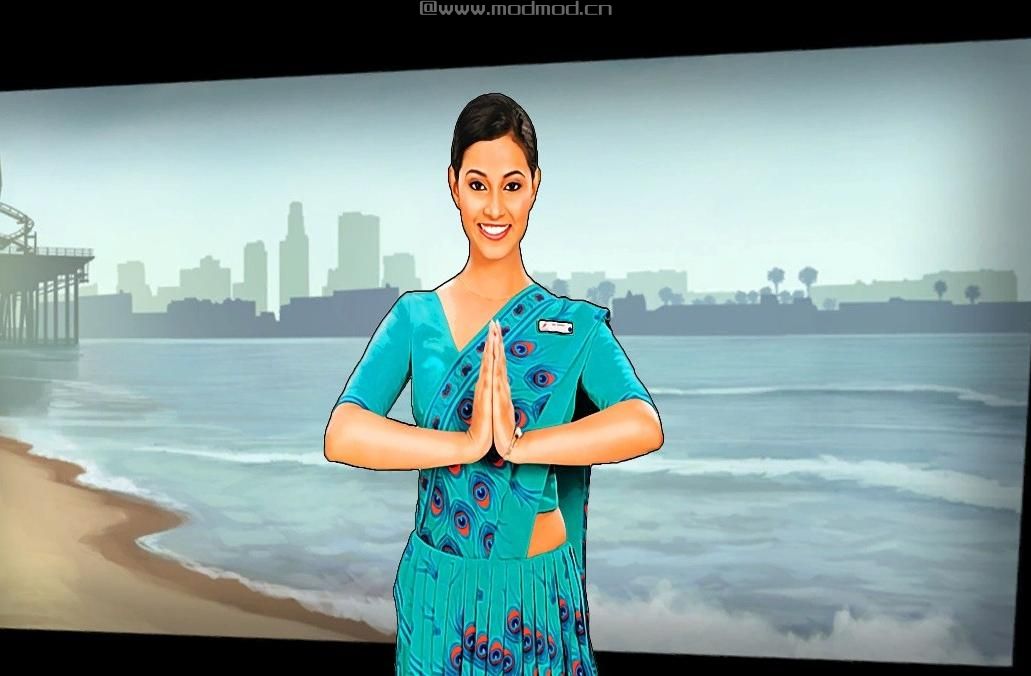 侠盗猎车手5「GTA5」Mod: Sri Lankan Girl In Loading Screen