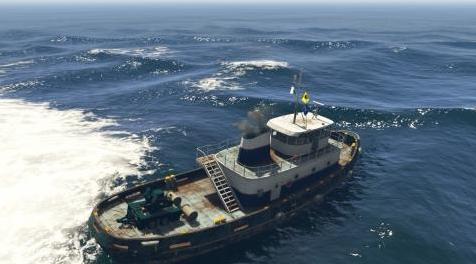 侠盗猎车手5「GTA5」Mod: Gun Tug! (working anti-aircraft guns on the tug!)
