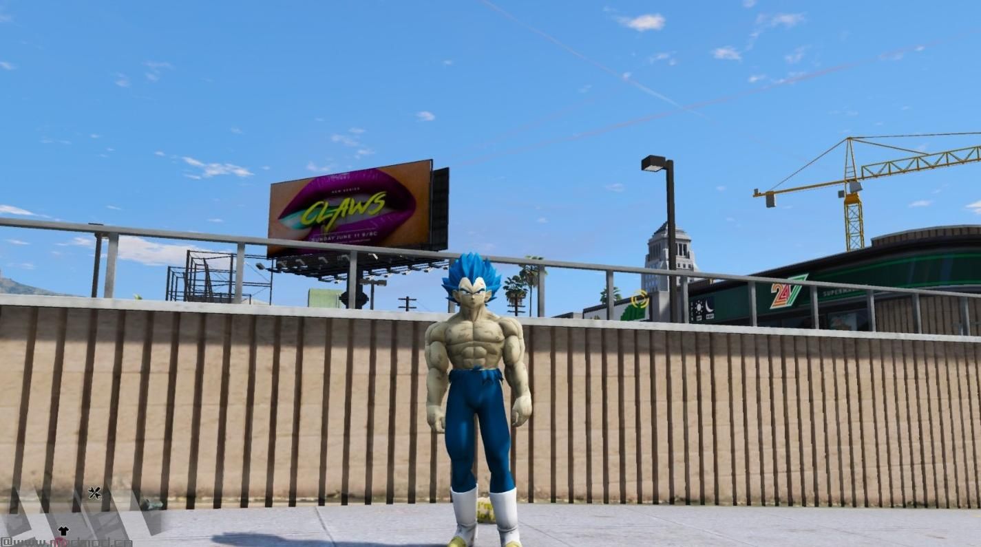 侠盗猎车手5「GTA5」Mod: Topless Vegeta - SSJ Blue Evolution / Ascended Super Saiyan