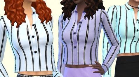 模拟人生4MOD Shirt Crop 上衣