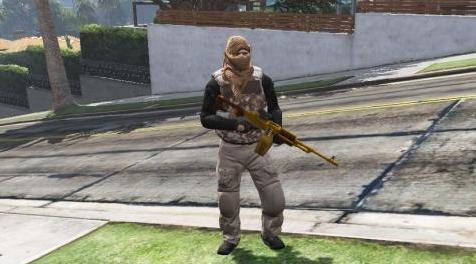 侠盗猎车手5「GTA5」Mod: T Terrorist [Add-on Ped]