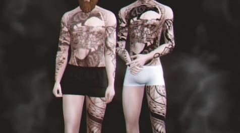 模拟人生4MOD 2000 Follower Gift 男性纹身