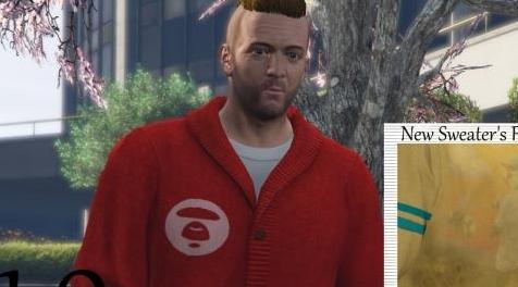 侠盗猎车手5「GTA5」Mod: Tyler The Creator Flower Boy毛衣和Bape毛衣适合迈克尔和富兰克林