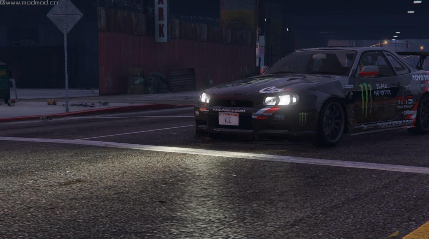 侠盗猎车手5「GTA5」Mod: Black Monster SKYLINE GTR R34