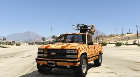 侠盗猎车手5「GTA5」Mod: Chevrolet Silverado 1990 With Anti Aircraft Missile