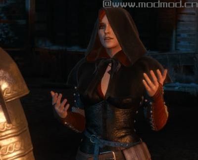 巫师3：狂猎MOD 特丽丝黑色斗篷