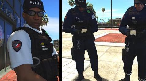 侠盗猎车手5「GTA5」Mod: Tenue Gardien De La Paix (PN)