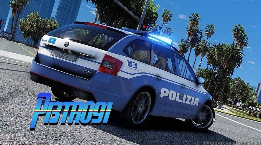 侠盗猎车手5「GTA5」Mod: Skoda Octavia - Polizia Italiana [4k]