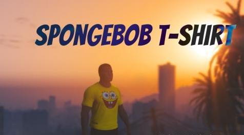 侠盗猎车手5「GTA5」Mod: SpongeBob T-Shirt